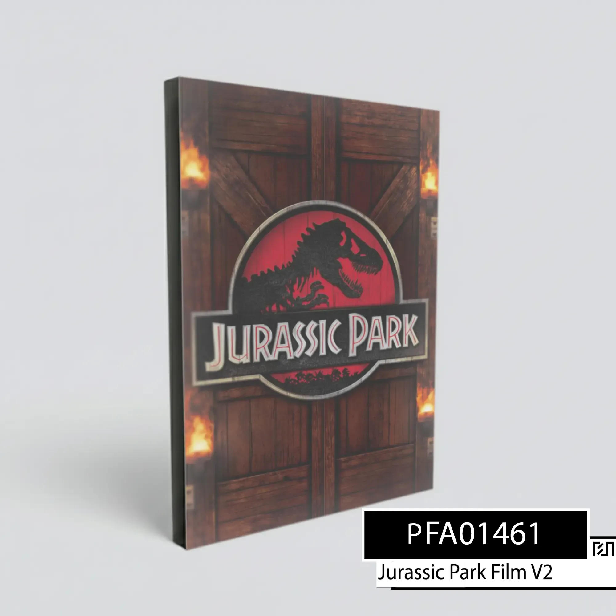 Hiasan Dinding Poster Kayu Jurassic Park V2