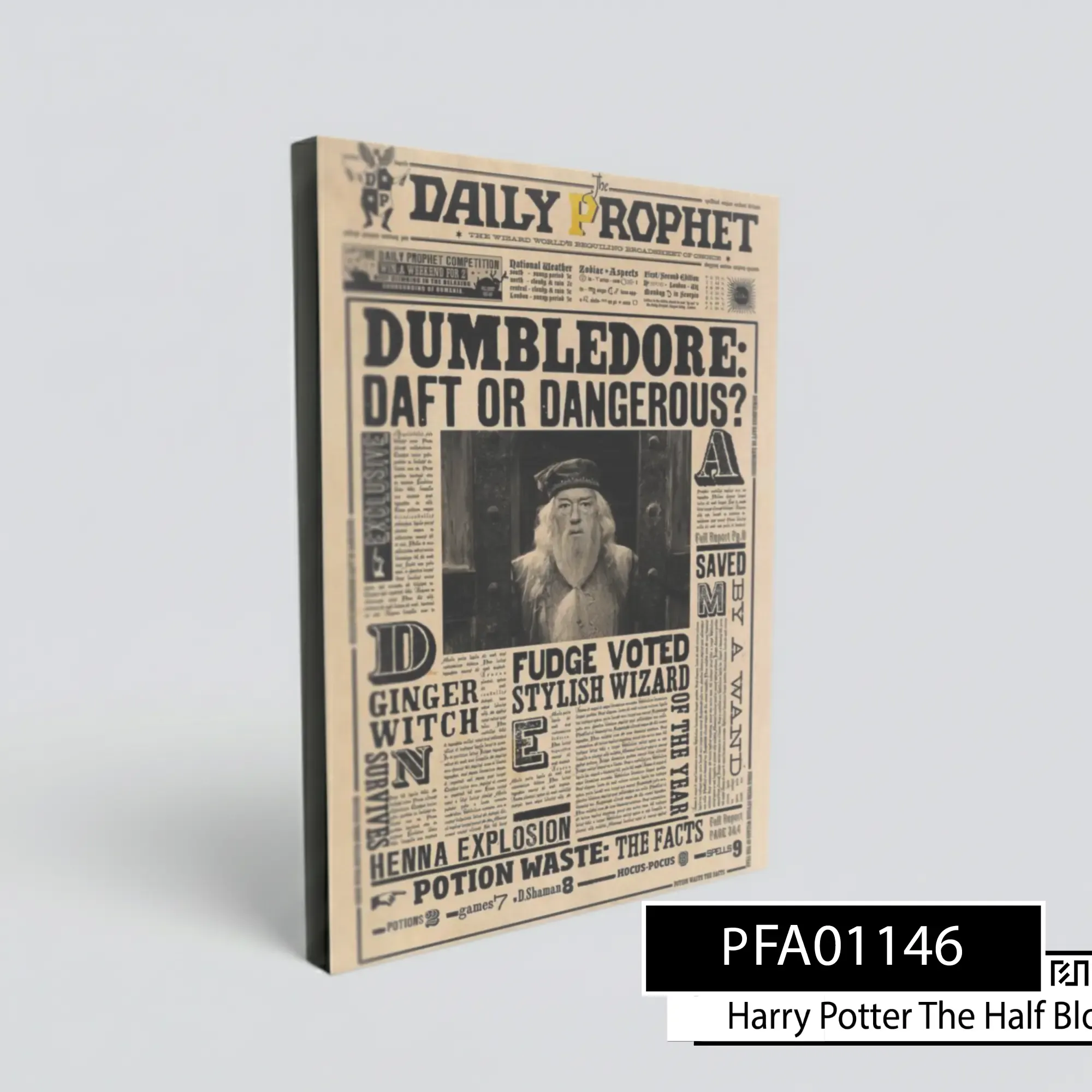 Poster Daily Prophet Harry Potter Dumbledore