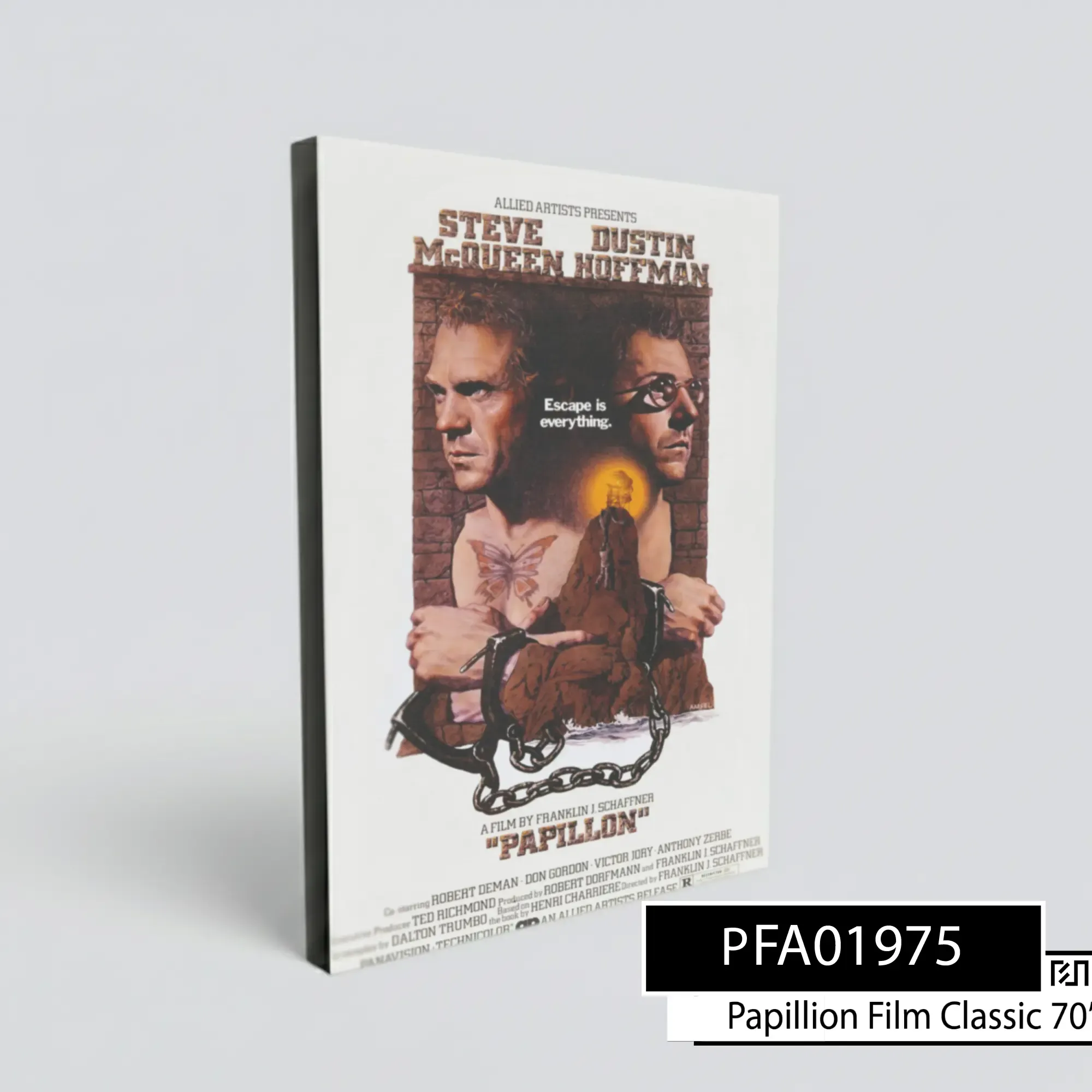 Poster Film Klasik Papillon Steve McQueen Dustin Hoffman