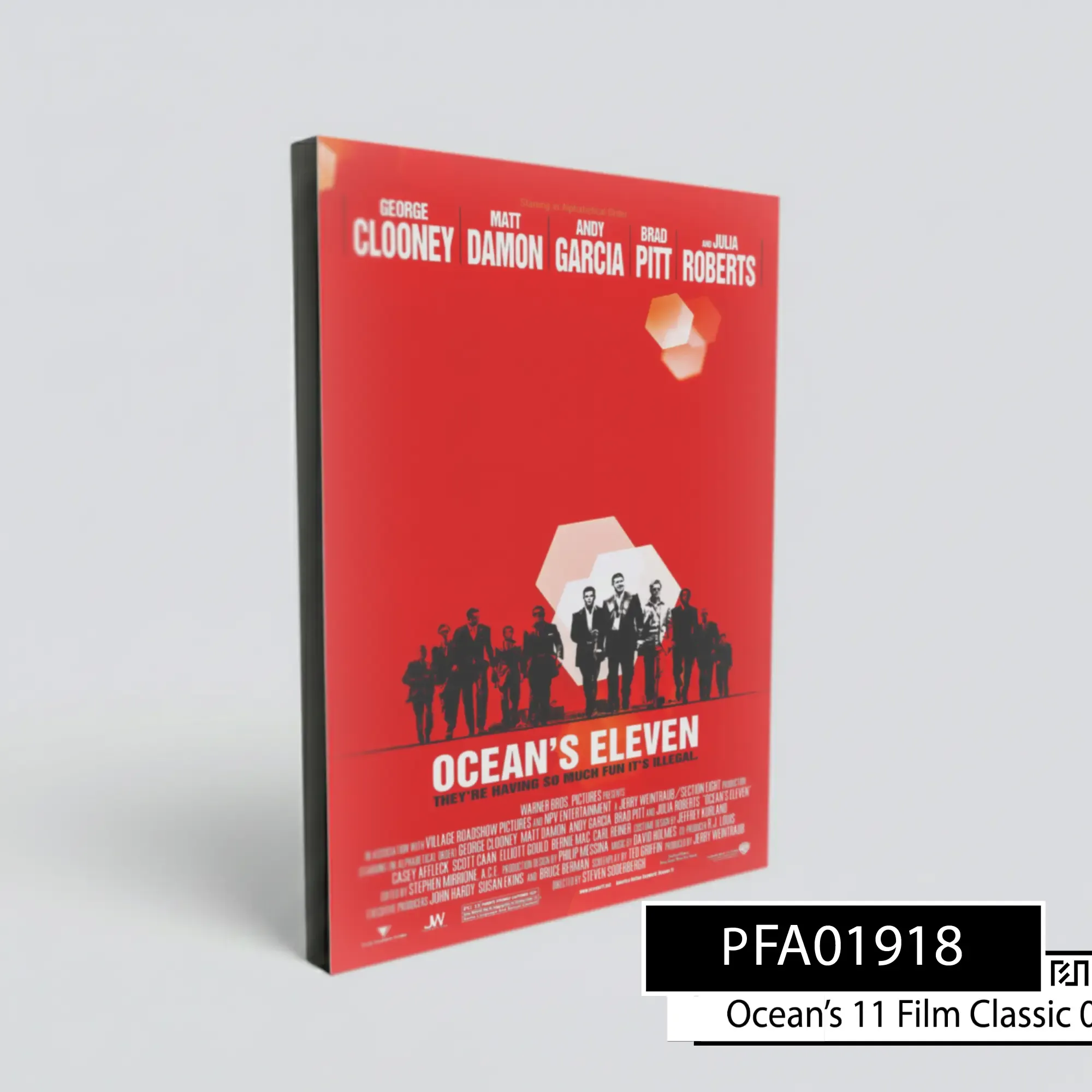 Poster Film Ocean's Eleven Minimalis Merah