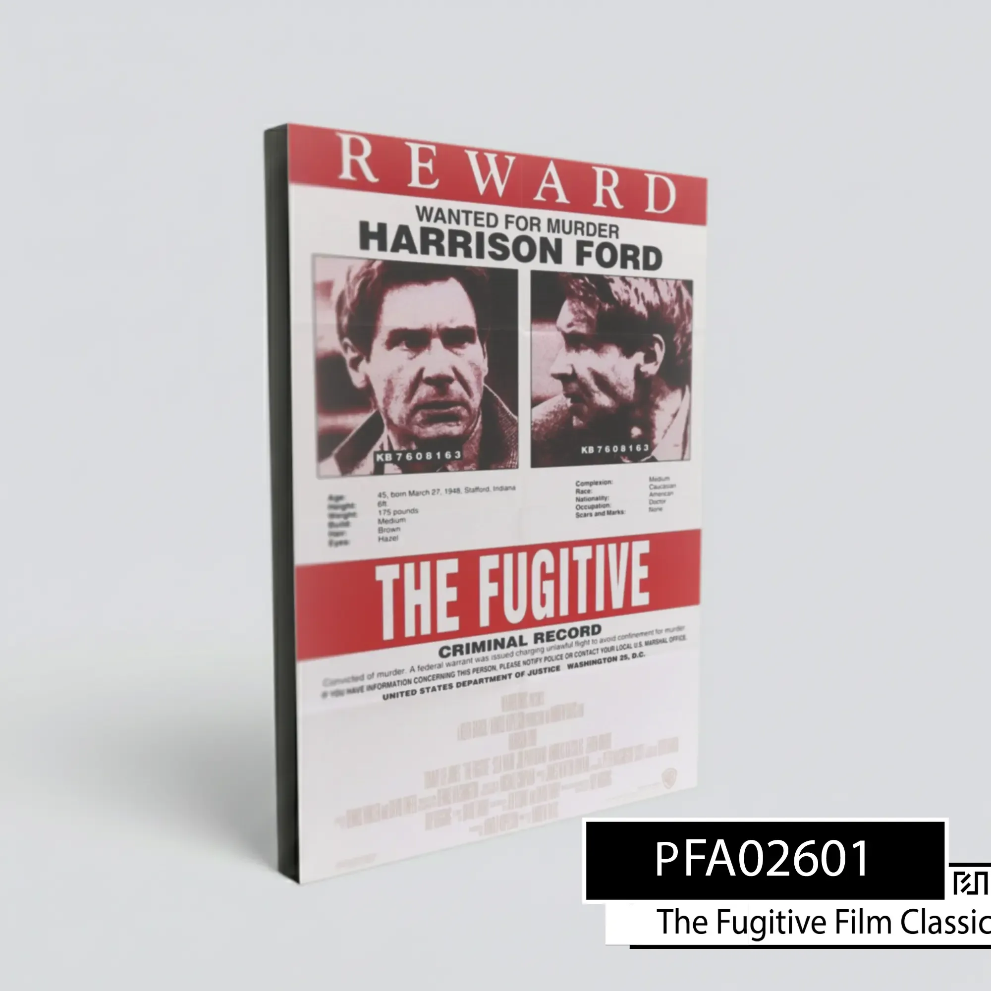 Poster Film The Fugitive Harrison Ford