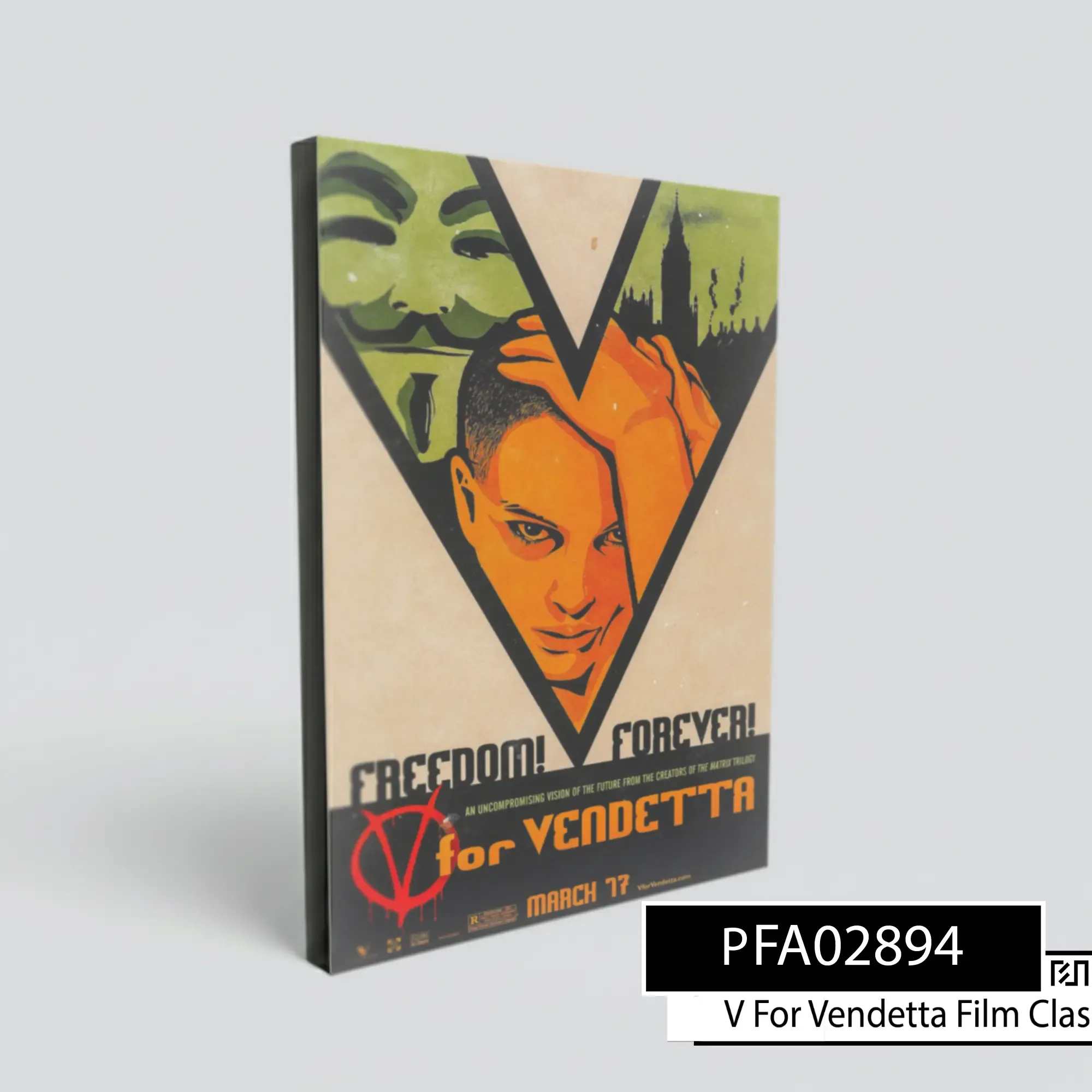 Poster Film V for Vendetta - Seni Dinding Klasik