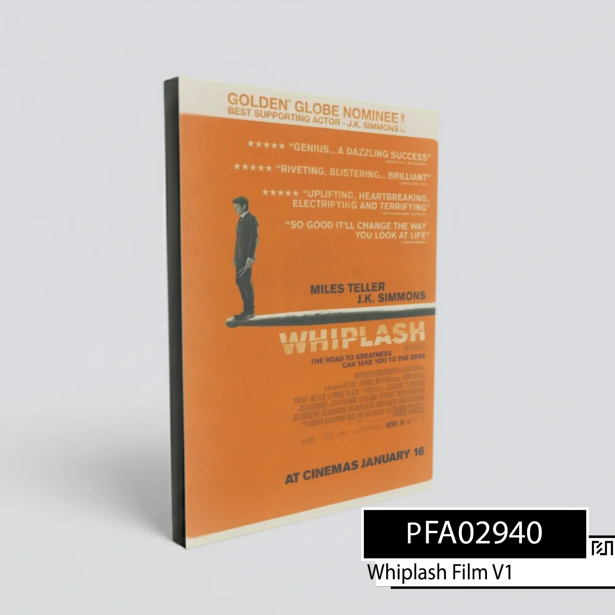 Poster Film Whiplash Minimalis Oranye