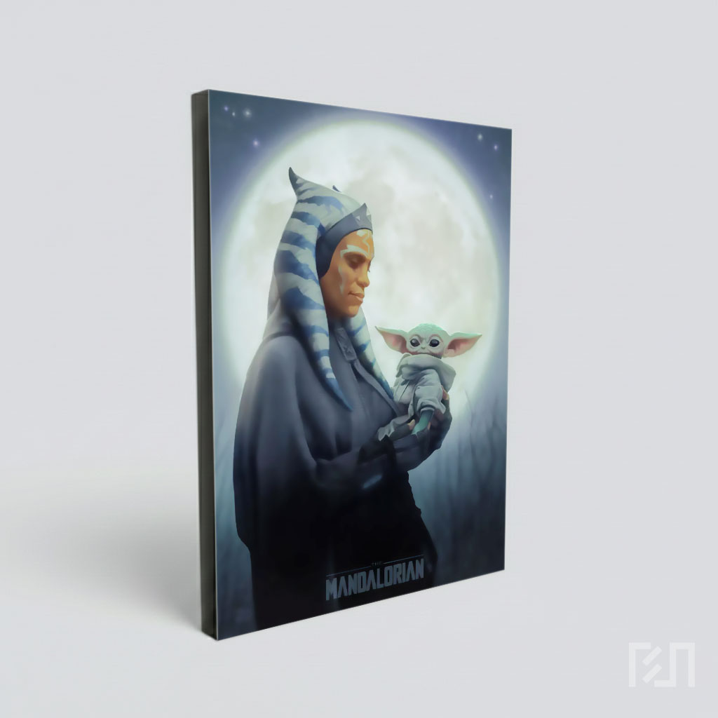 Ahsoka Tano dan Grogu dalam Seni Digital Star Wars