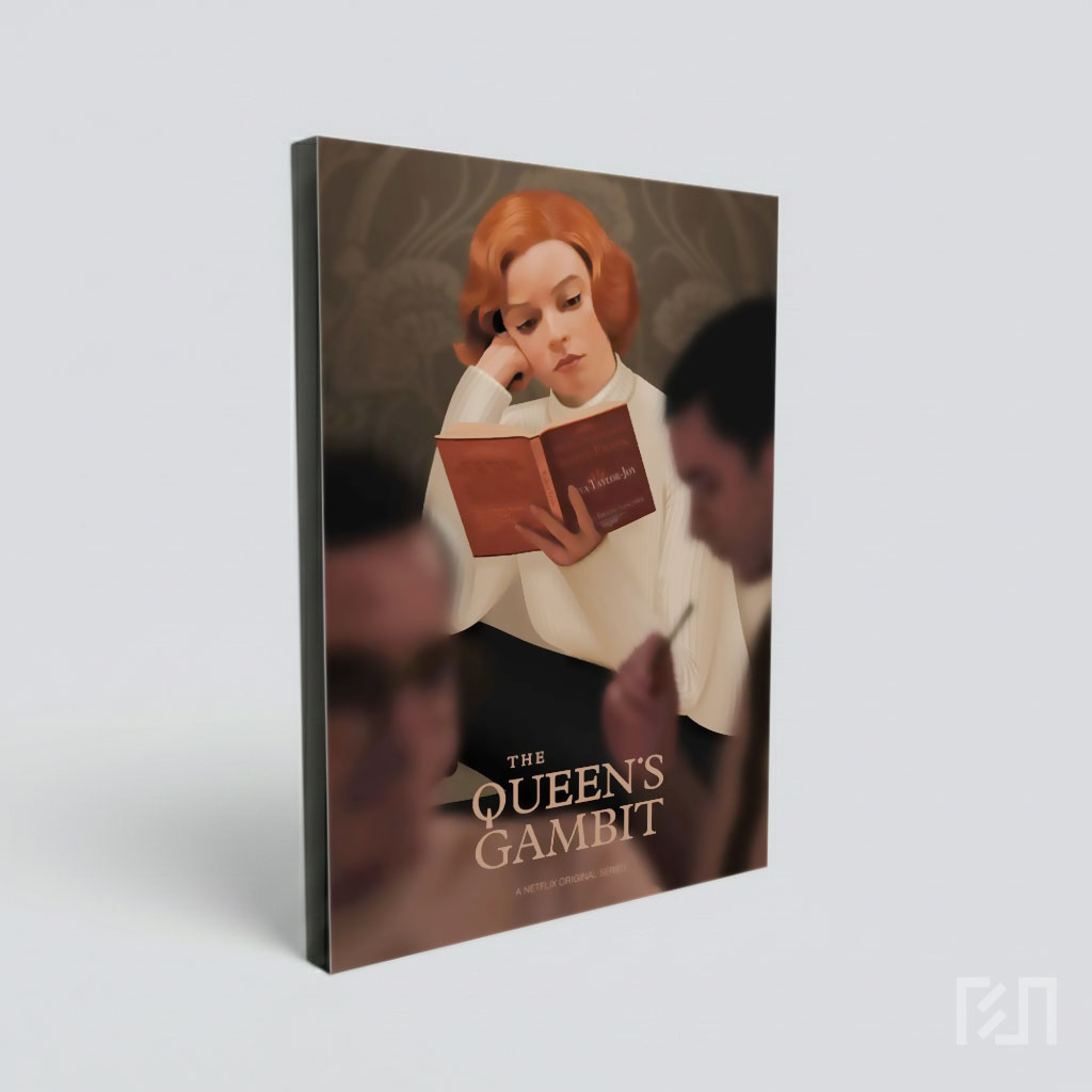 Ilustrasi Beth Harmon Serial The Queen's Gambit