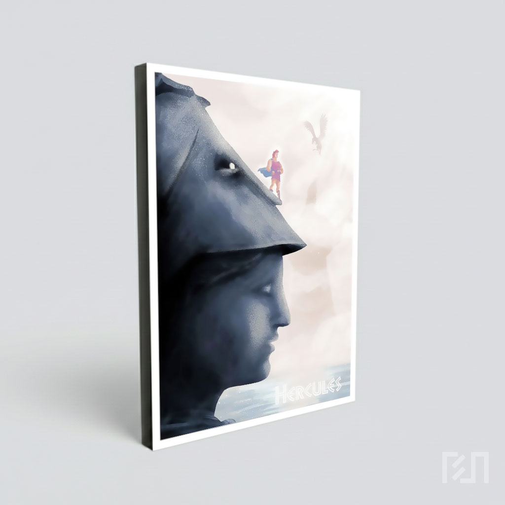 Ilustrasi Fan Art Hercules Disney dan Patung