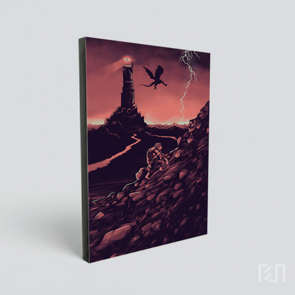 Ilustrasi Frodo dan Sam di Mordor