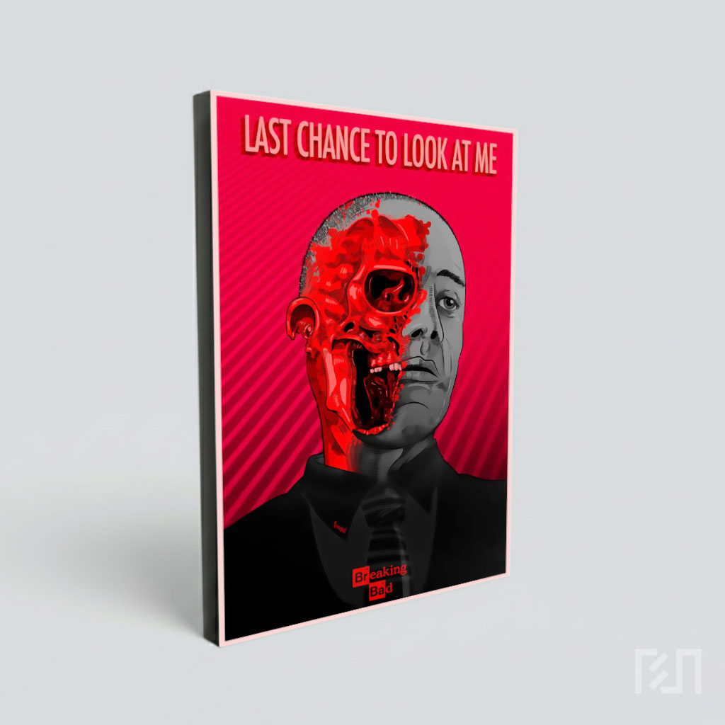 Ilustrasi Gus Fring Face Off Breaking Bad