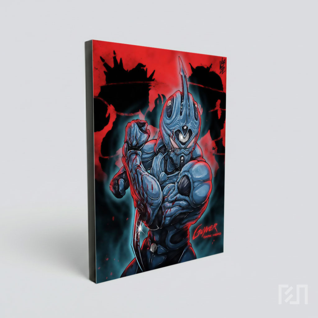 Ilustrasi Guyver Dark Hero - Seni Karakter Bio-Boosted