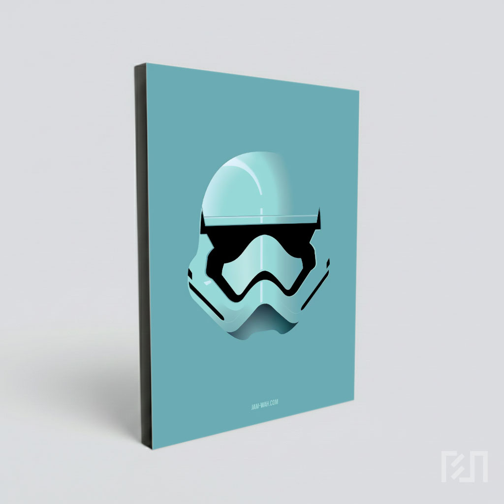 Ilustrasi Helm Stormtrooper Star Wars