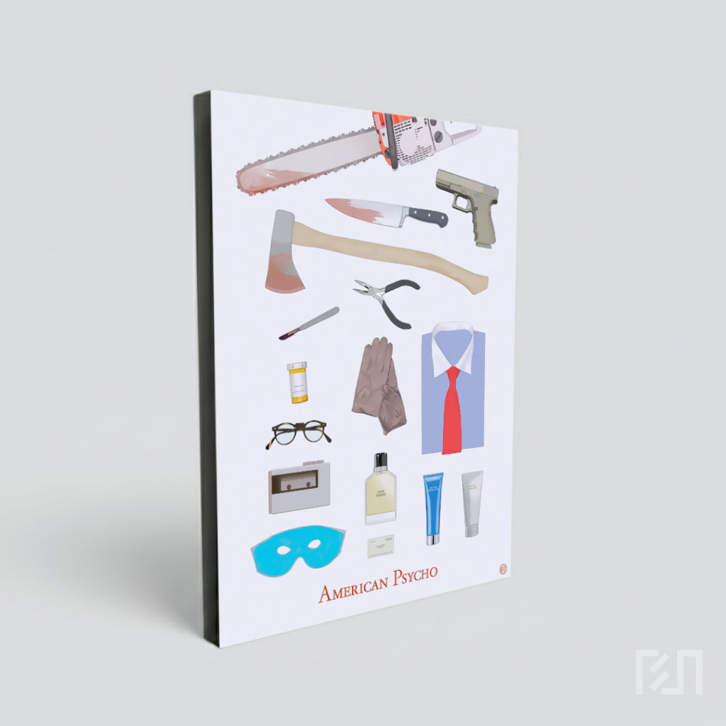 Ilustrasi Ikonik Karakter American Psycho Patrick Bateman