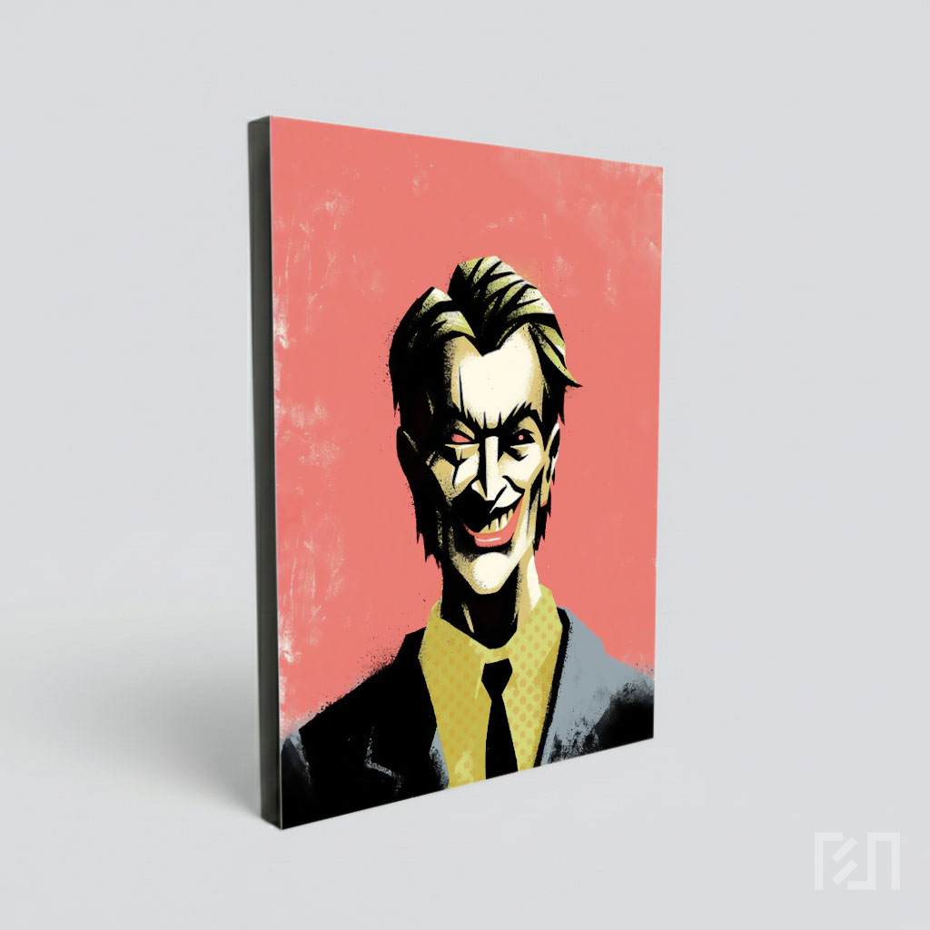 Ilustrasi Karakter Joker Bergaya Poster Film