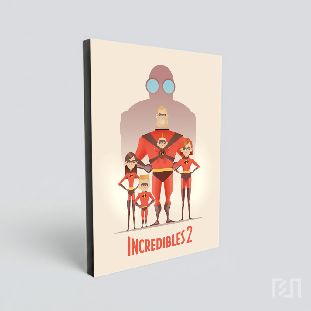 Ilustrasi Karakter Keluarga The Incredibles Pixar
