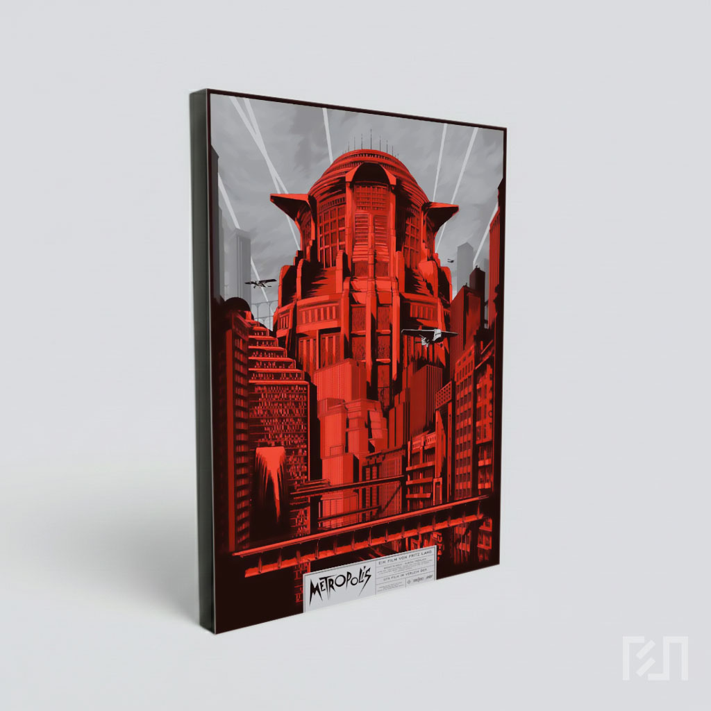 Ilustrasi Kota Futuristik Bergaya Art Deco
