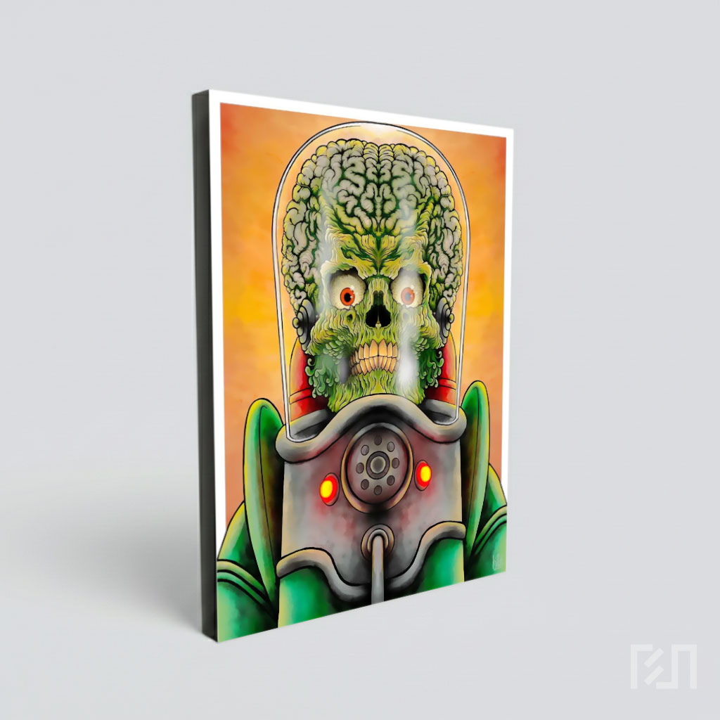Ilustrasi Martian Alien dari Mars Attacks!