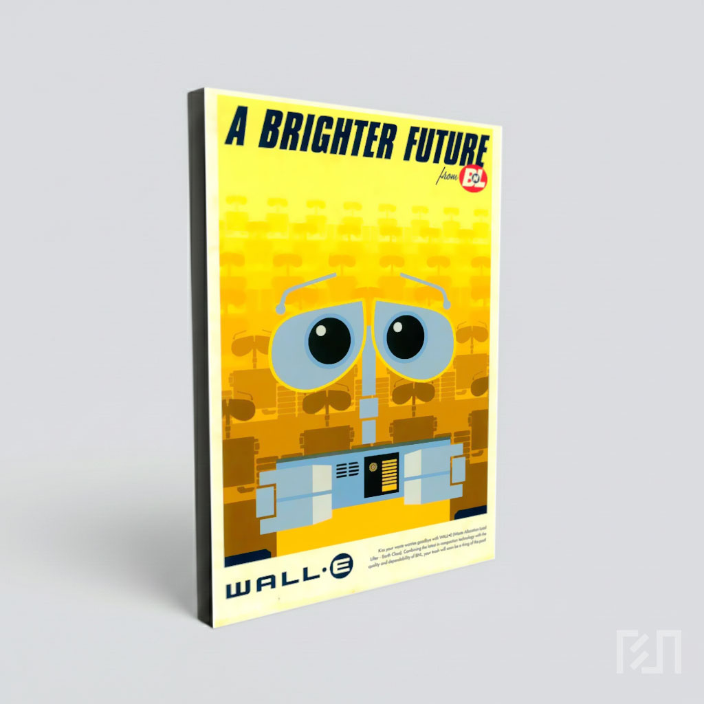 Ilustrasi Minimalis Robot WALL-E Disney Pixar