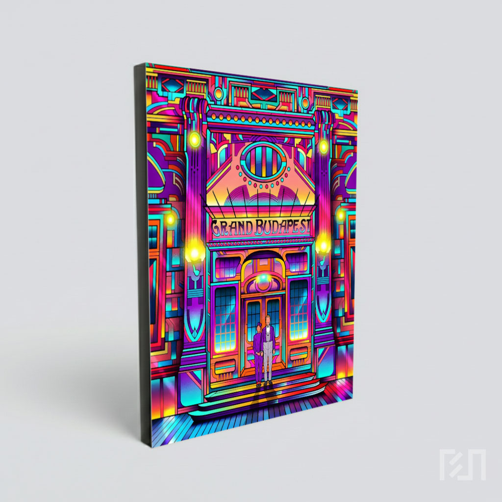 Ilustrasi Neon Film The Grand Budapest Hotel