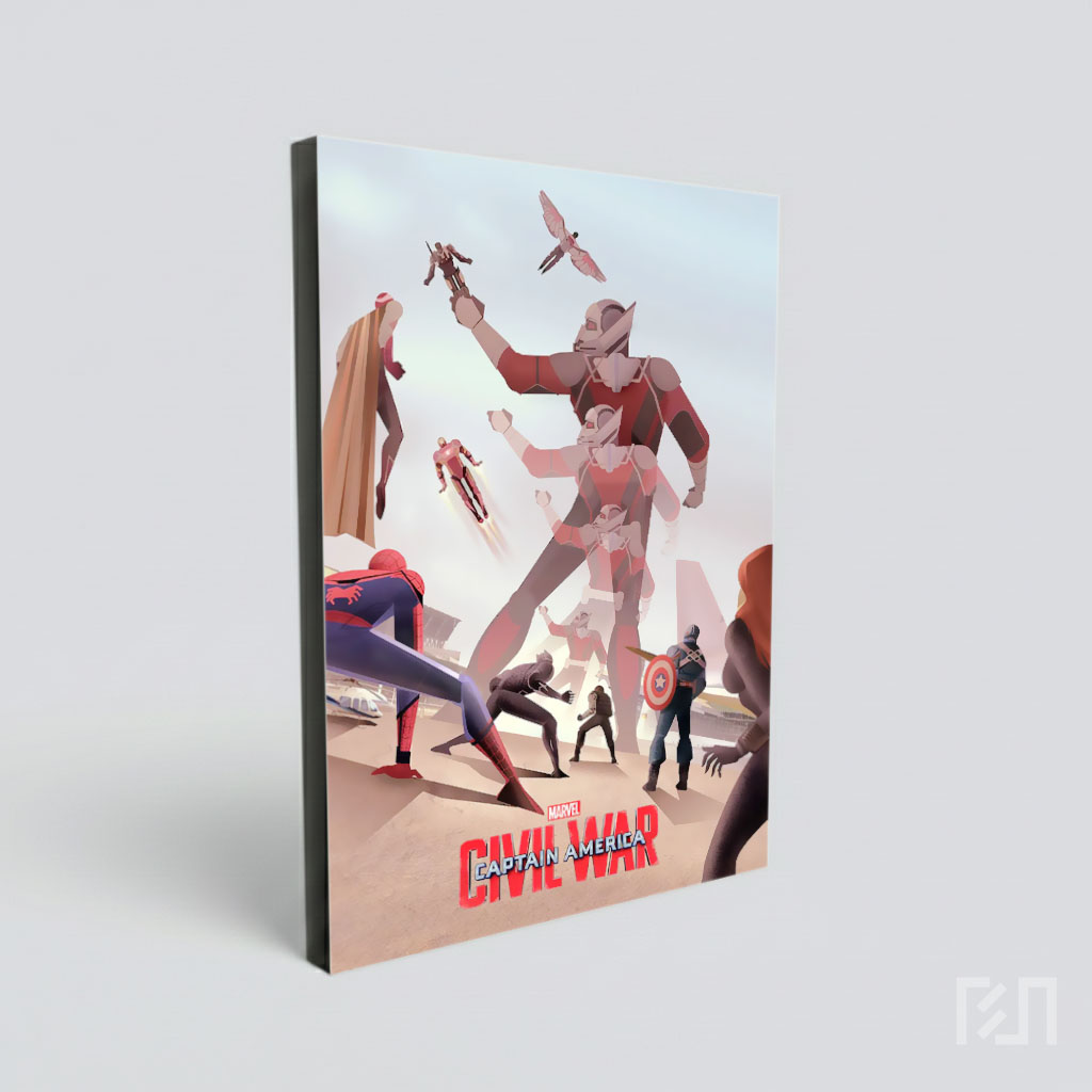 Ilustrasi Pertarungan Bandara Captain America Civil War