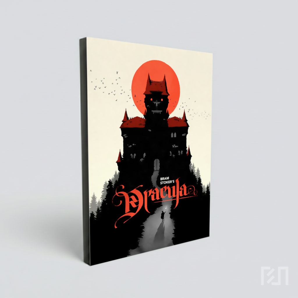 Ilustrasi Poster Horor Gotik Bram Stoker's Dracula