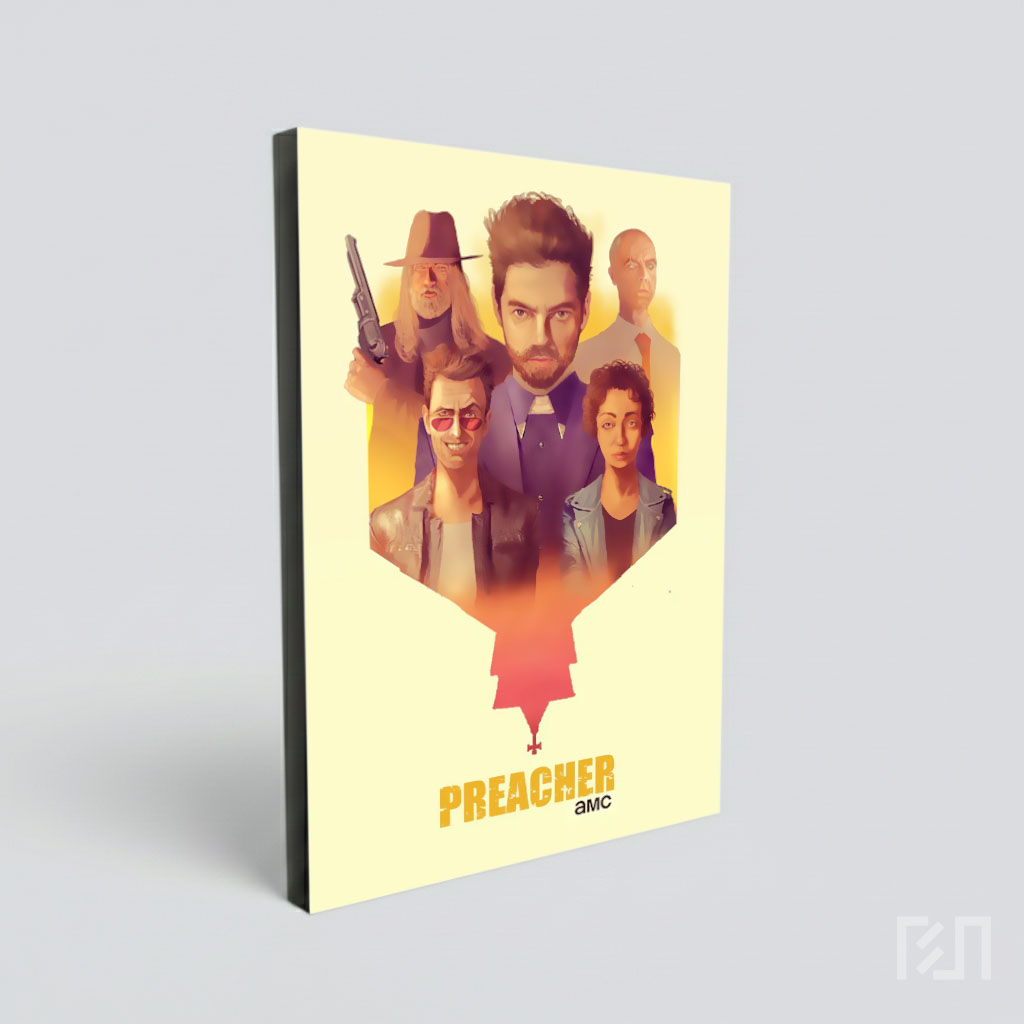 Ilustrasi Poster Karakter Serial Preacher AMC