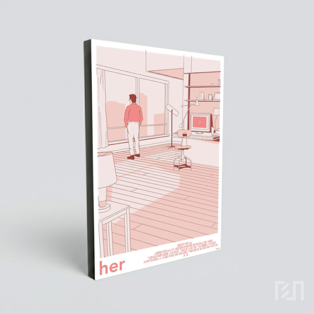 Ilustrasi Pria di Ruangan Kantor Minimalis