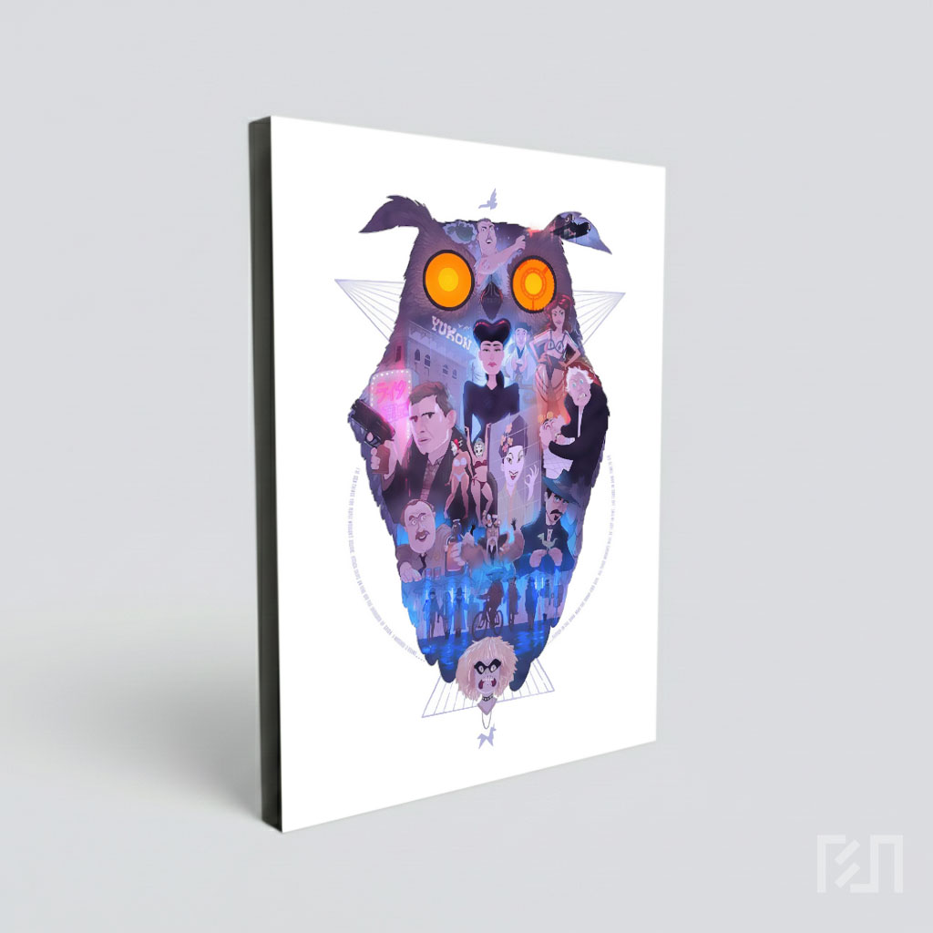 Ilustrasi Seni Blade Runner Bertema Burung Hantu
