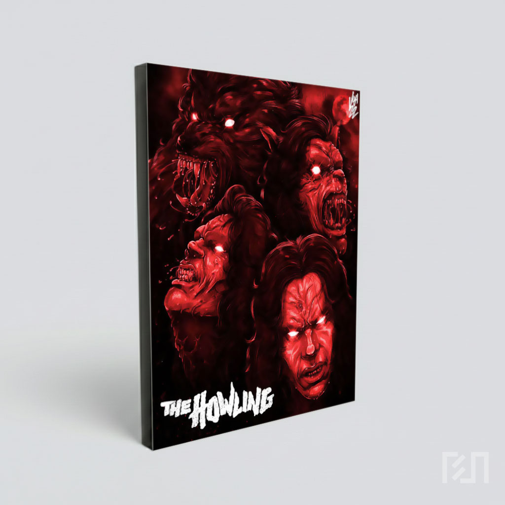 Ilustrasi Seni Horor Werewolf Merah