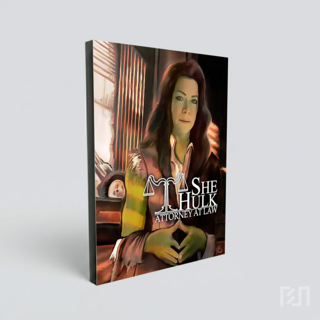 Ilustrasi She-Hulk: Attorney at Law Bergaya Lukisan