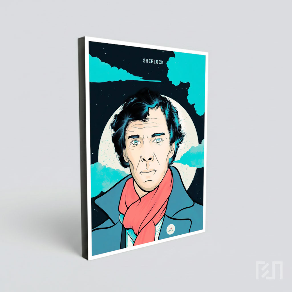 Ilustrasi Sherlock Holmes Benedict Cumberbatch