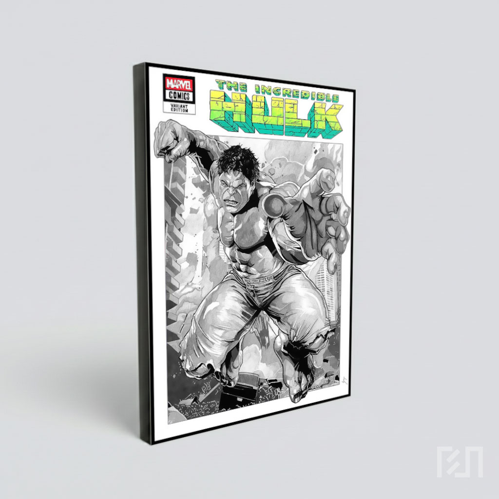 Ilustrasi Sketsa Hitam Putih The Incredible Hulk