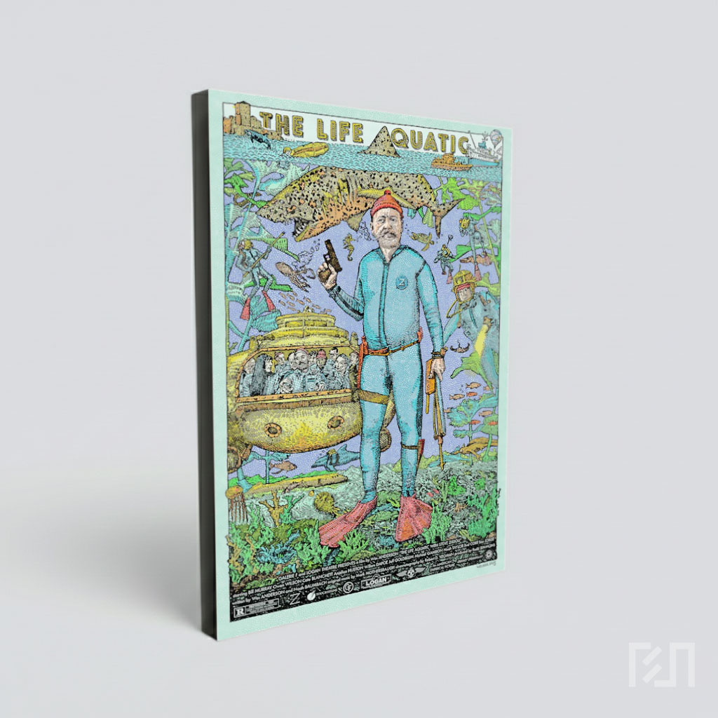 Ilustrasi Steve Zissou dari Film The Life Aquatic