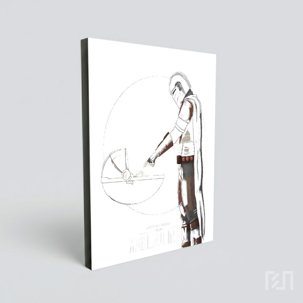 Ilustrasi The Mandalorian dan Grogu
