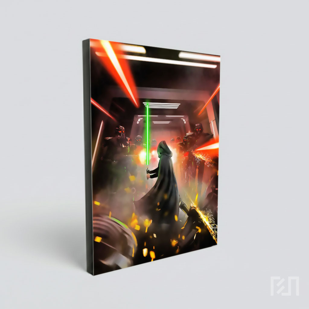 Jedi Melawan Pasukan Imperial di Koridor