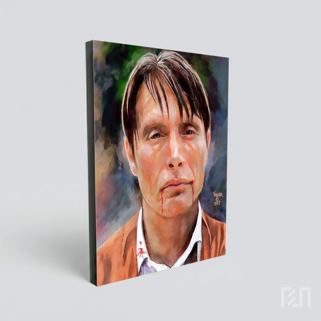 Lukisan Digital Mads Mikkelsen sebagai Hannibal Lecter