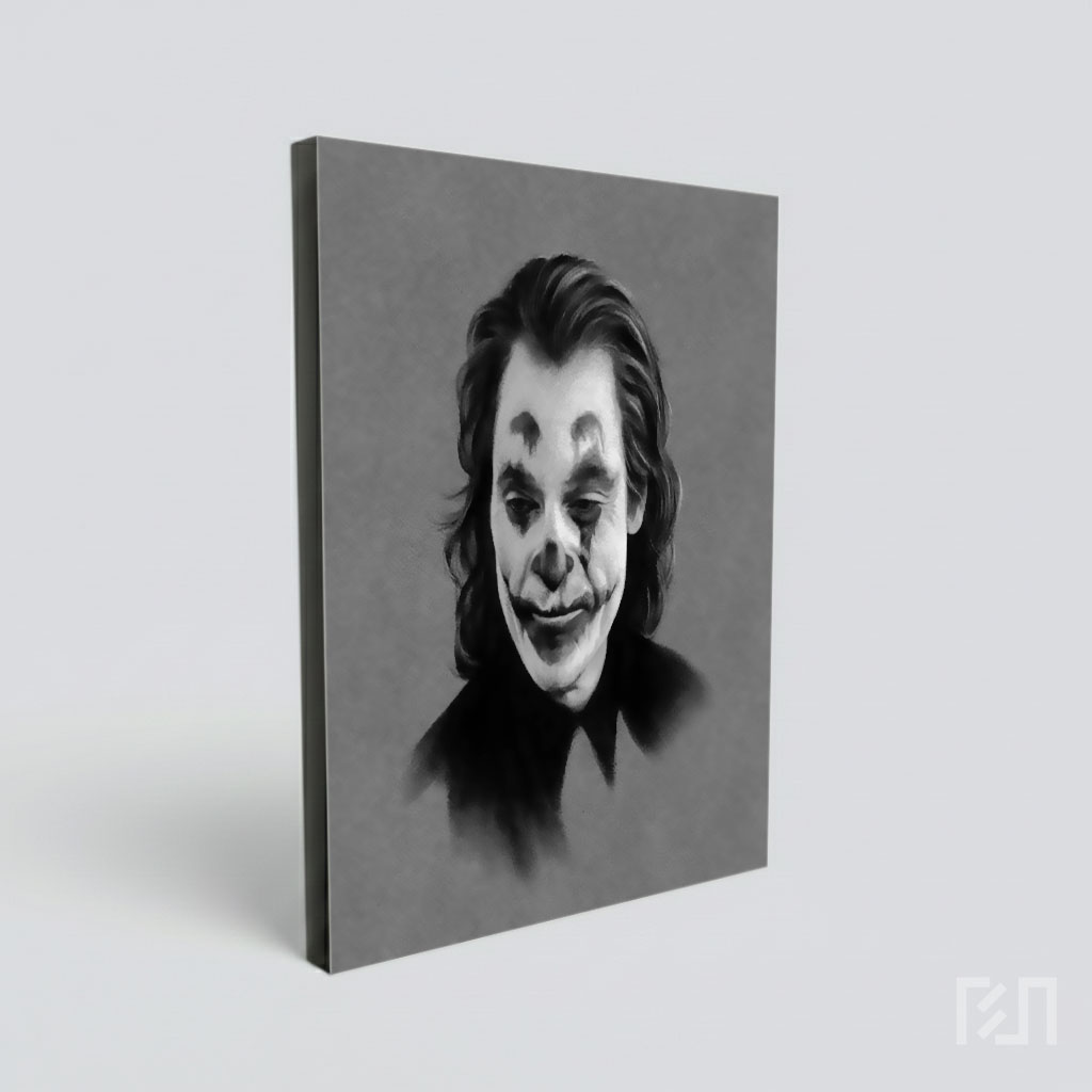 Lukisan Pensil Hitam Putih Karakter Joker