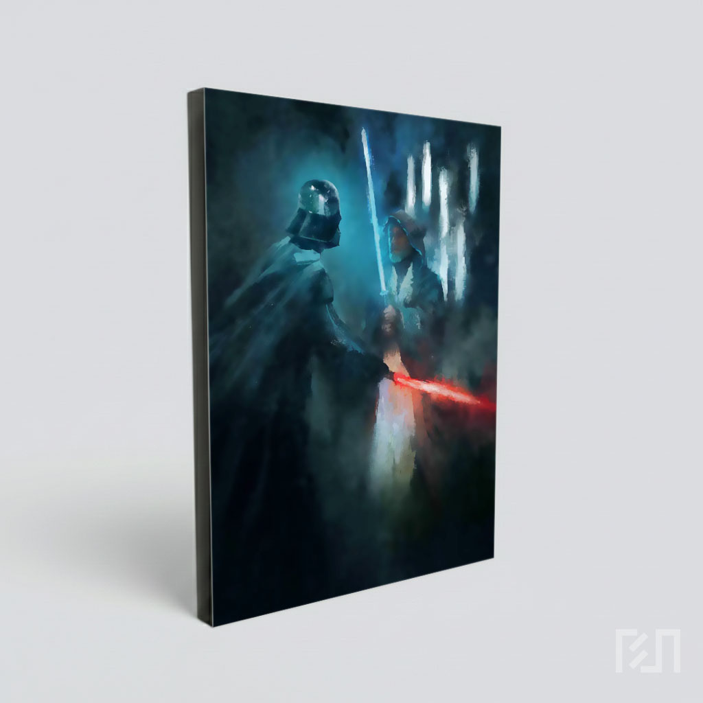 Lukisan Pertarungan Darth Vader dan Obi-Wan Kenobi