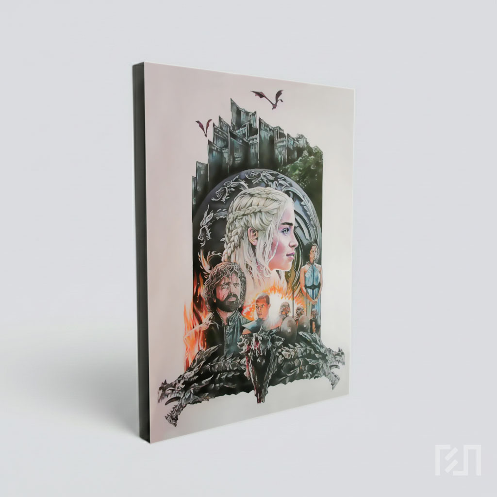 Lukisan Poster Game of Thrones Daenerys dan Tyrion