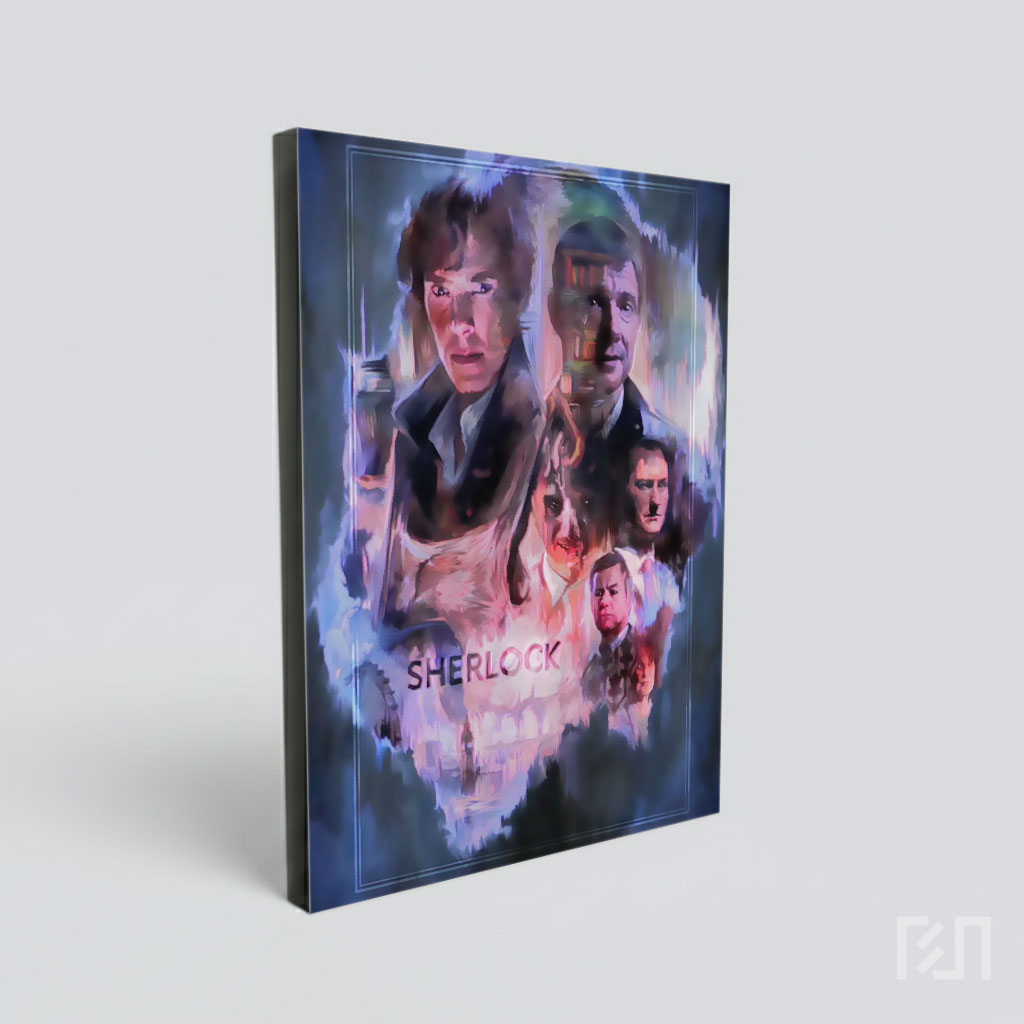 Lukisan Poster Serial TV Sherlock BBC
