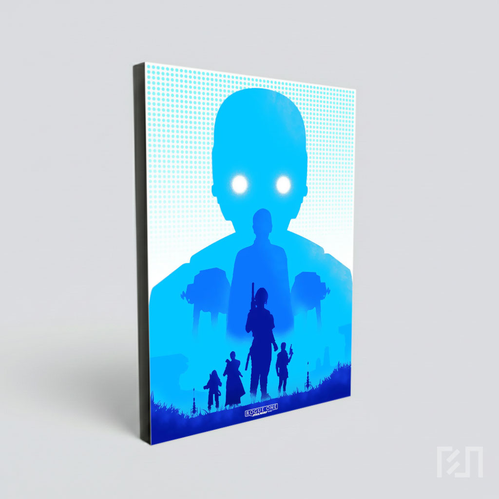 Poster Biru Fiksi Ilmiah