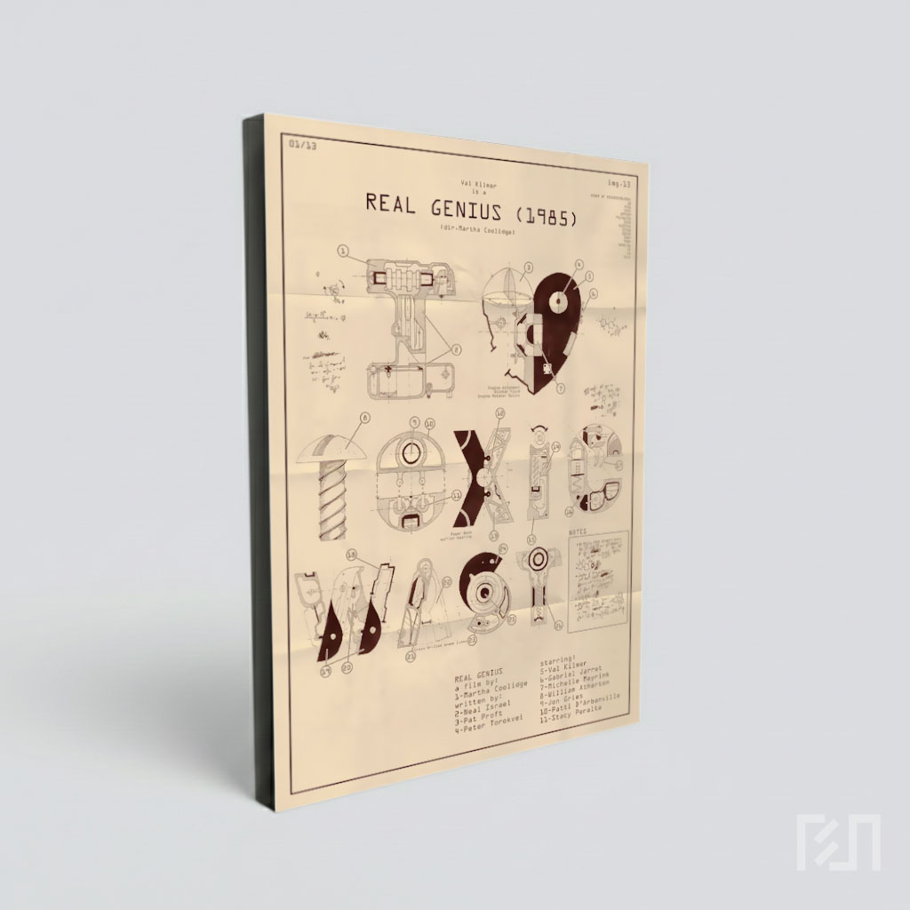 Poster Blueprint Film Real Genius