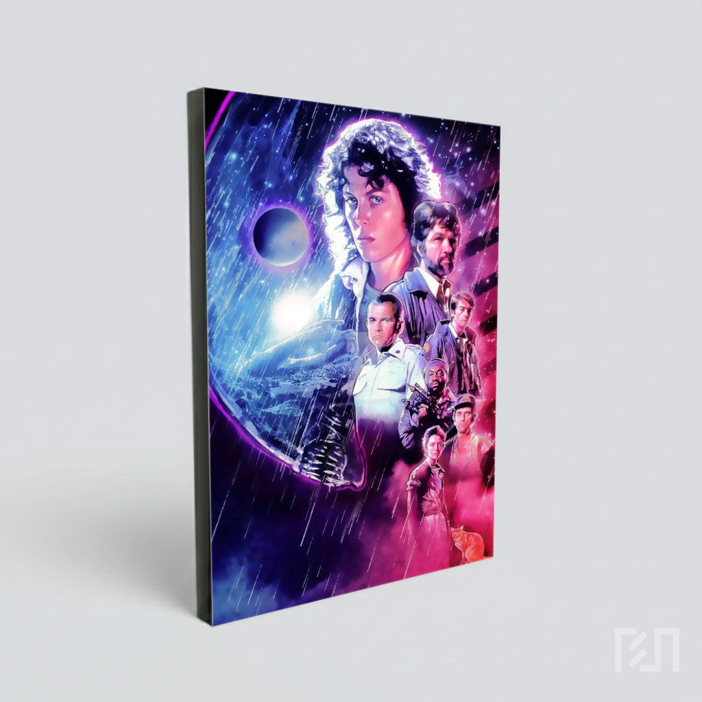 Poster Fan Art Film Alien 1979 Ripley dan Kru Nostromo