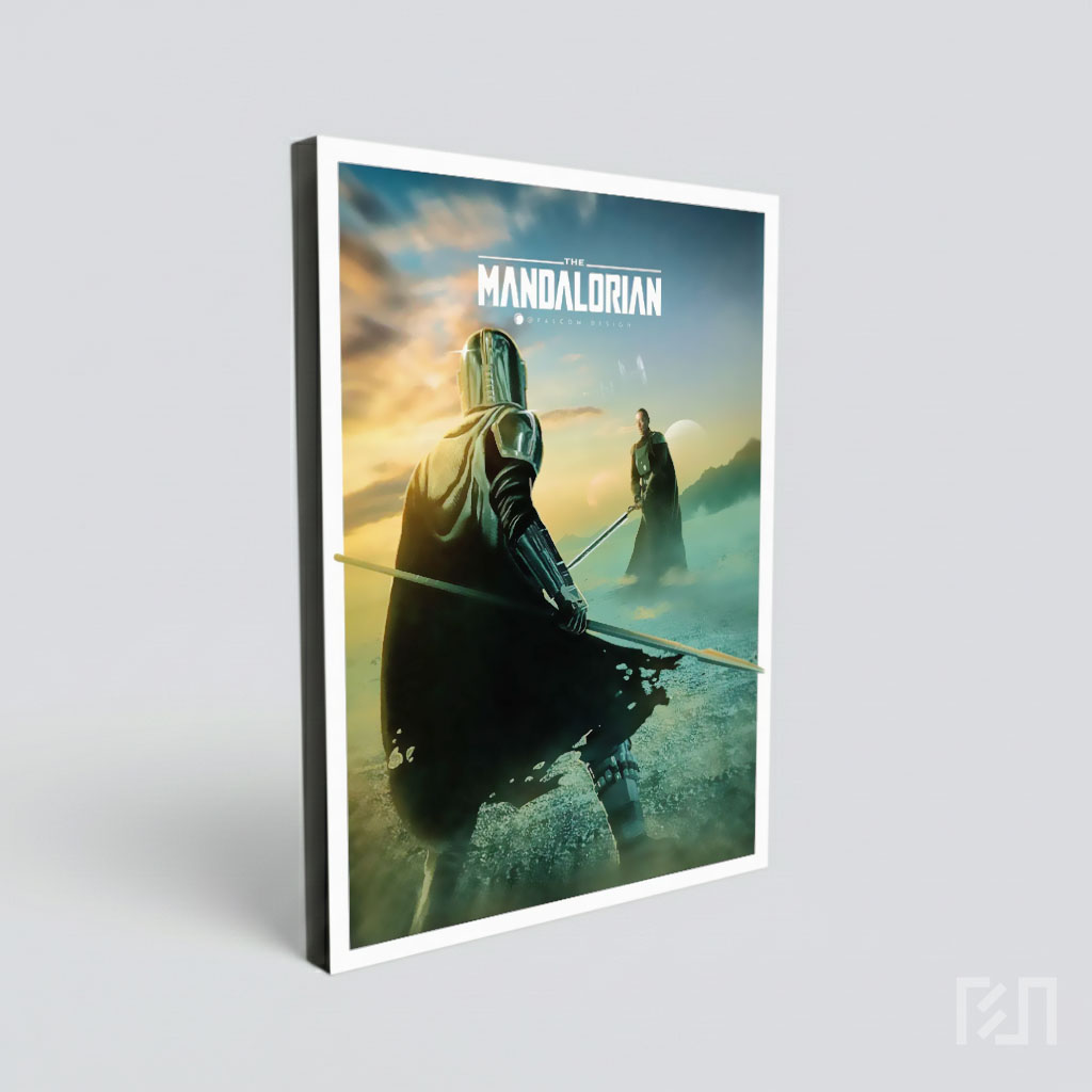 Poster Fan Art The Mandalorian vs Moff Gideon