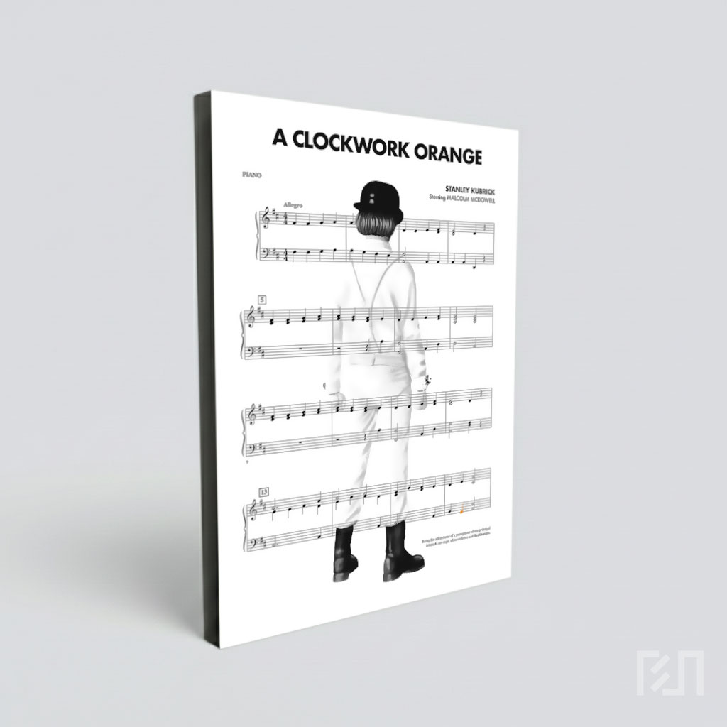Poster Film A Clockwork Orange dengan Partitur Musik