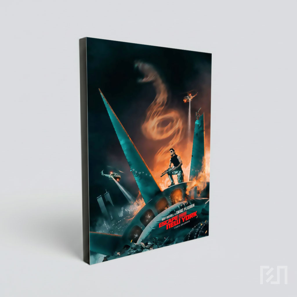 Poster Film Aksi Fiksi Ilmiah Escape from New York