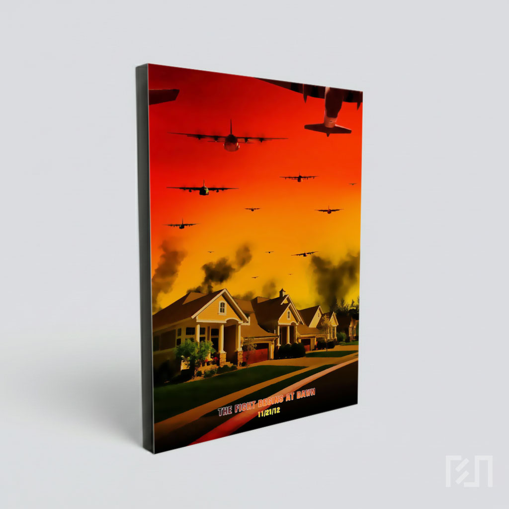 Poster Film Aksi Militer Dramatis