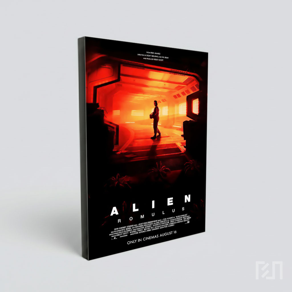 Poster Film Alien Redup Nuansa Horor Fiksi Ilmiah