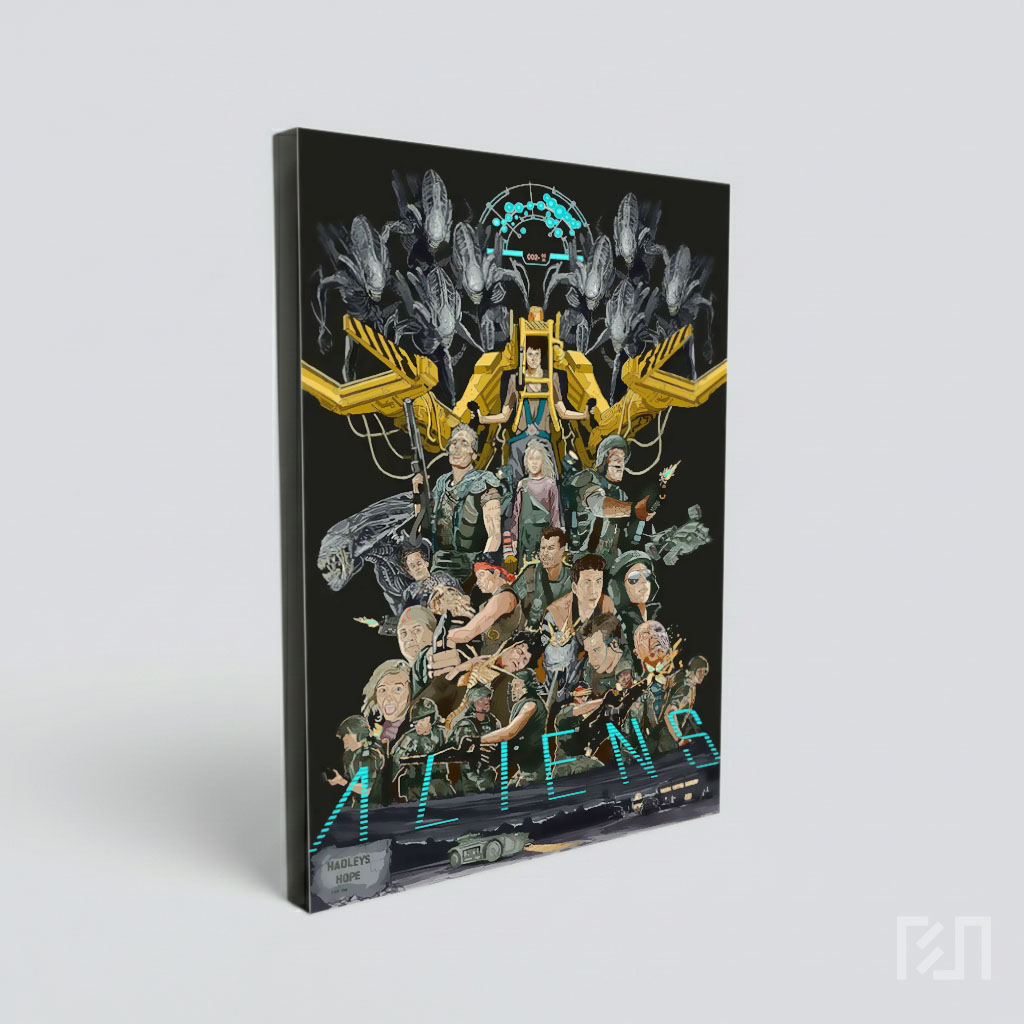 Poster Film Aliens (1986) - Seni Ilustrasi Ikonik