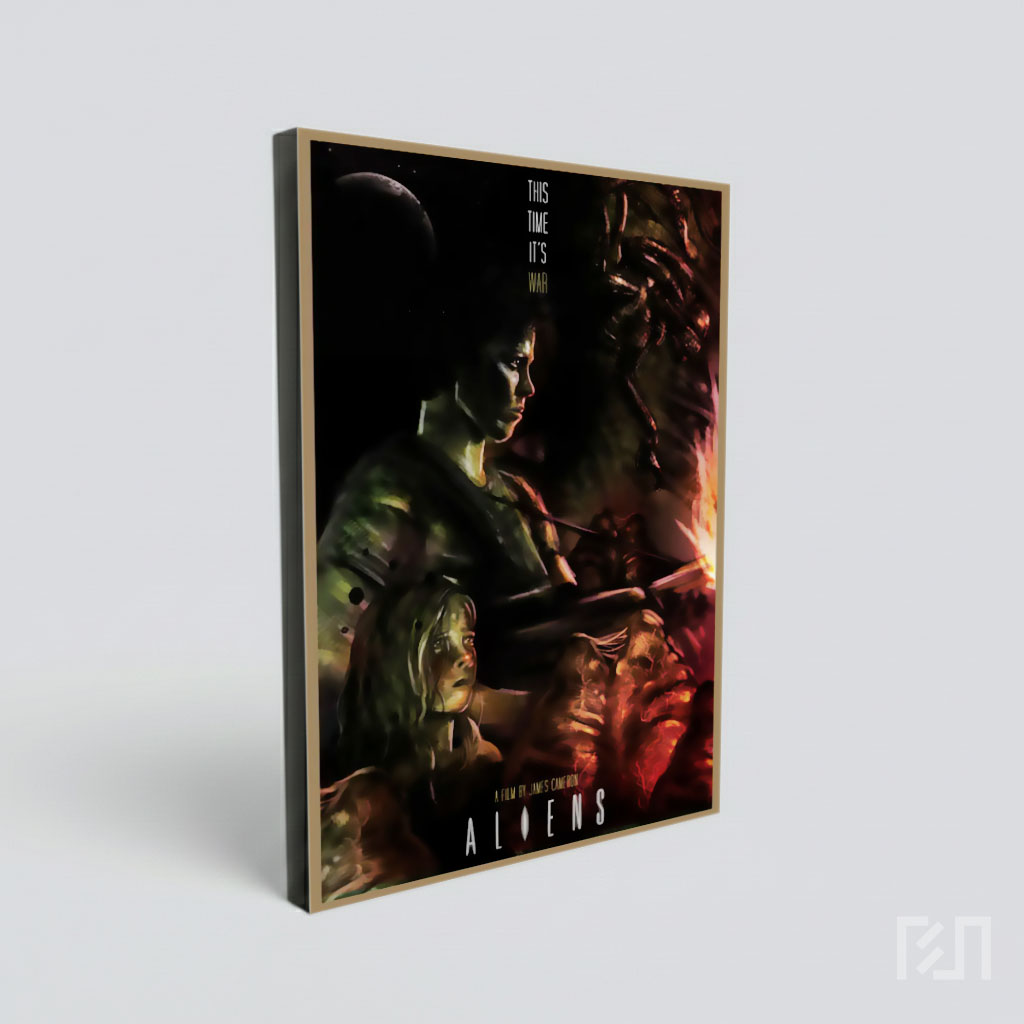 Poster Film Aliens: Ellen Ripley dan Newt
