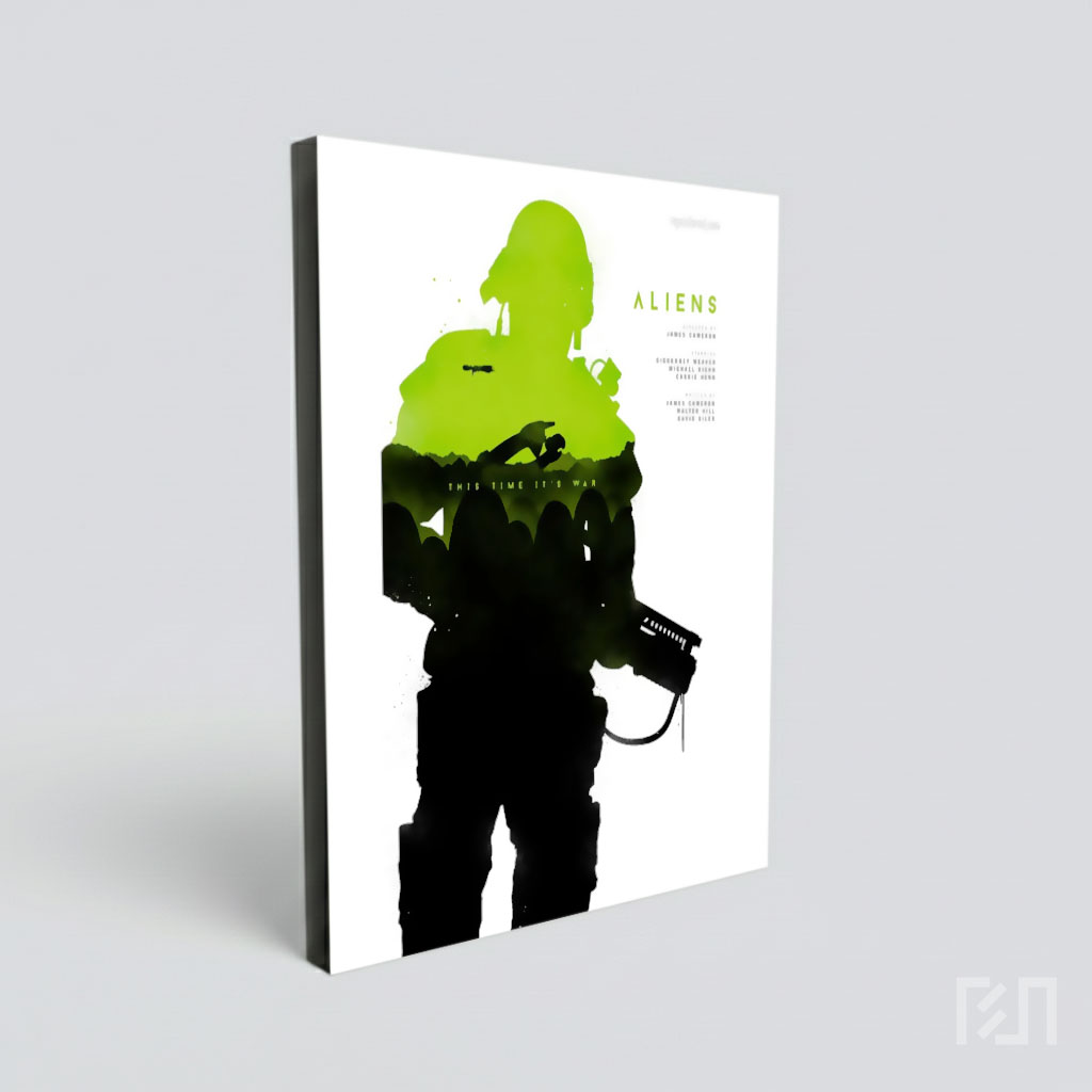 Poster Film Aliens Minimalis Hijau