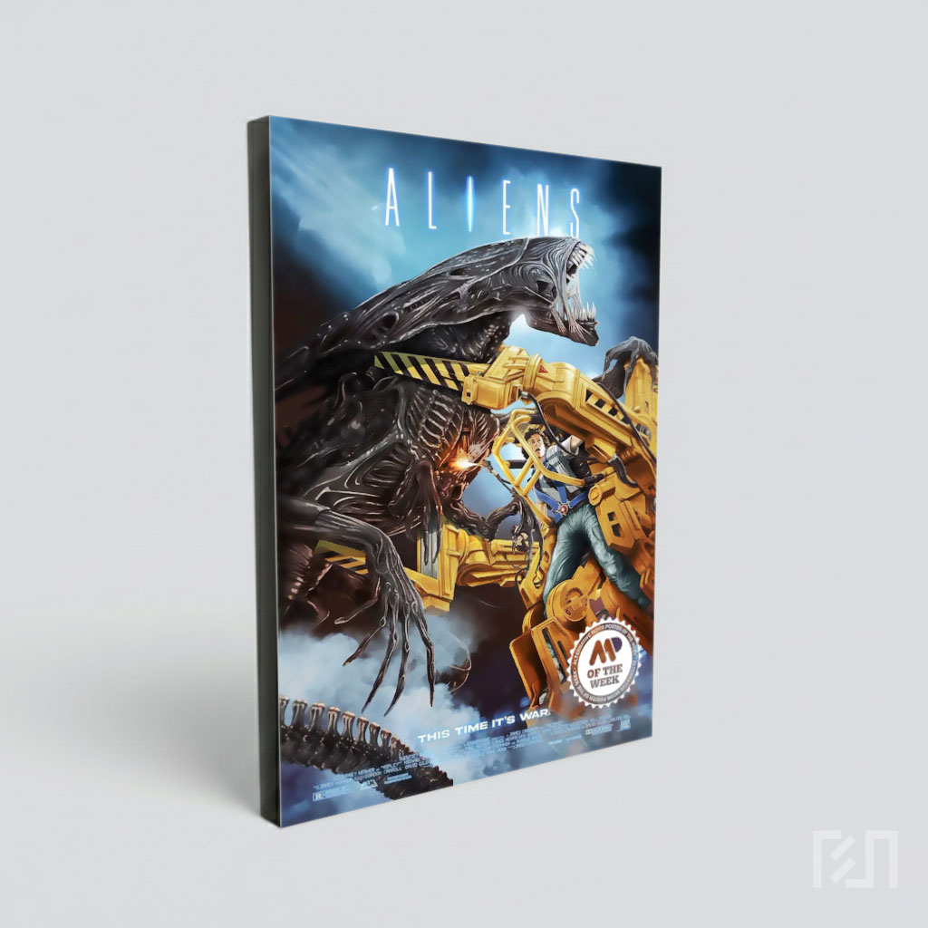 Poster Film Aliens: Ripley Melawan Alien Queen